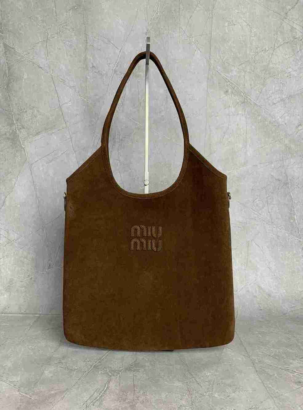 Miu Miu Brown Suede Tote Bag